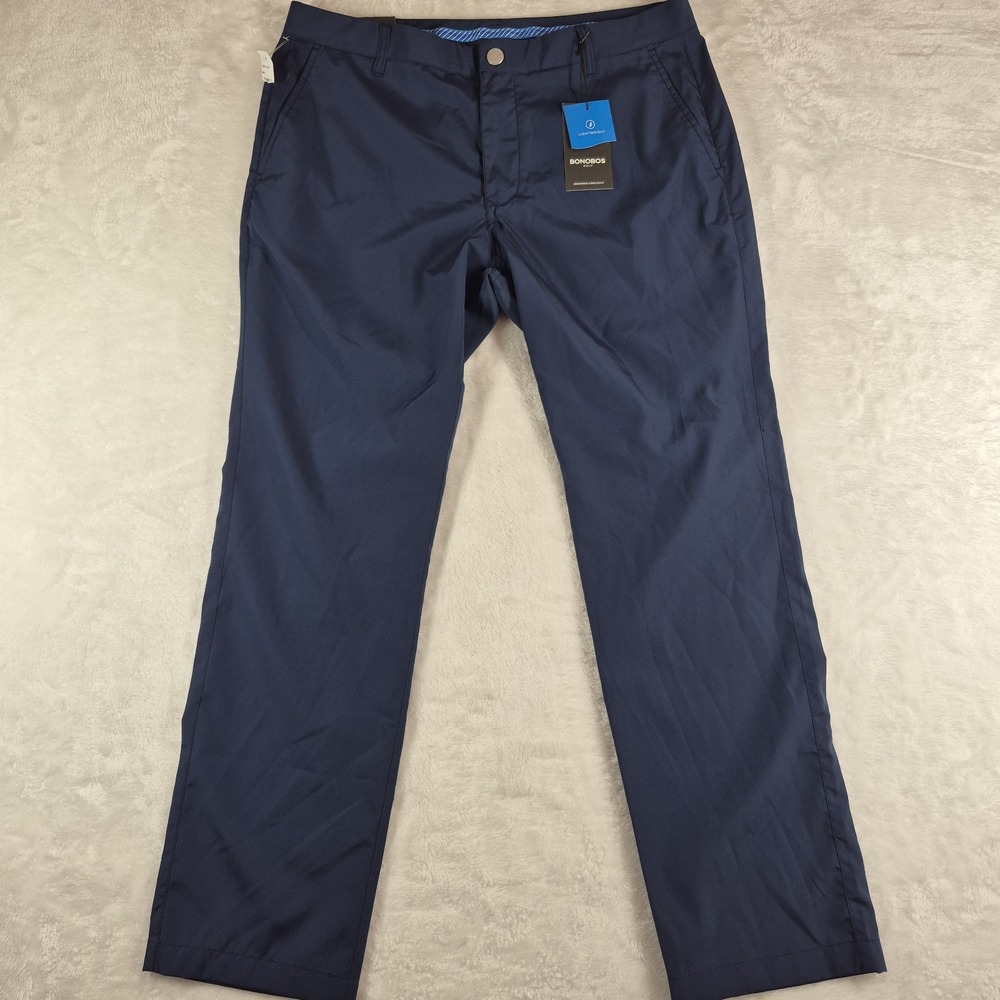 Bonobos Golf Pants Men's 35x30 Blue Slim Fit Lightweight Performance Comfort NWT